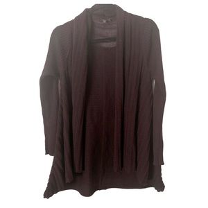 Eileen Fisher Italian‎ Wool Brown Ribbed Cardigan XS